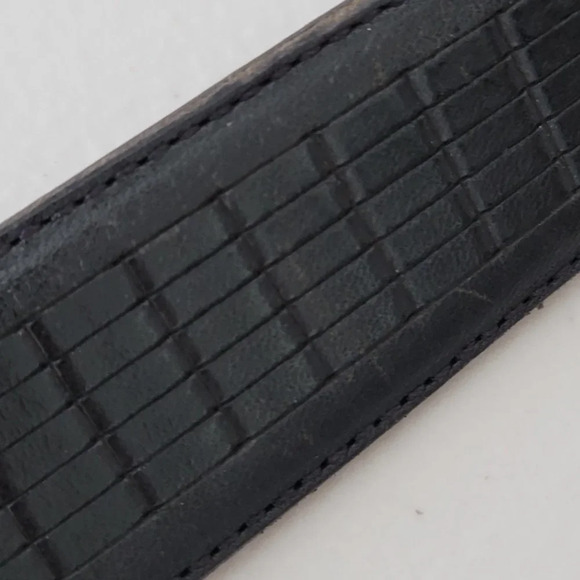 Genuine Italian Leather Belt Black Men 32 - Picture 8 of 12